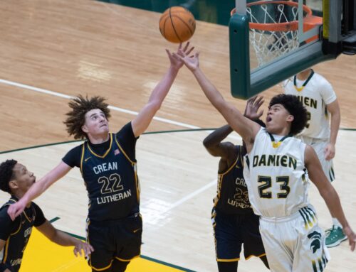 Crean Lutheran’s big lead disappears as Damien rallies to win regional semifinal