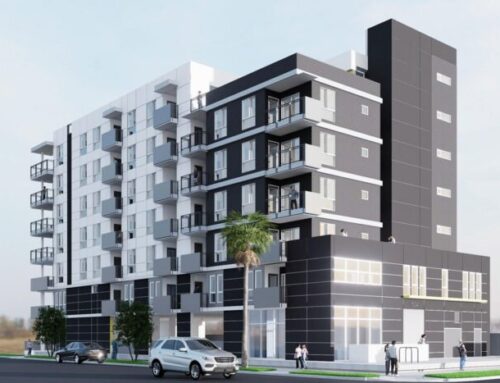 Multifamily build-up: Seven stories pitched for corner lot in Harvard Heights